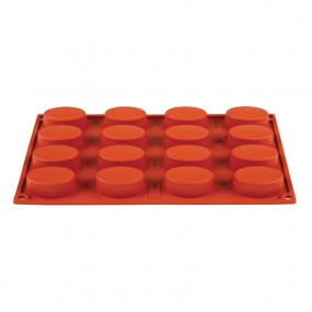 Plaque 16 ovales en silicone Pavoni Formaflex