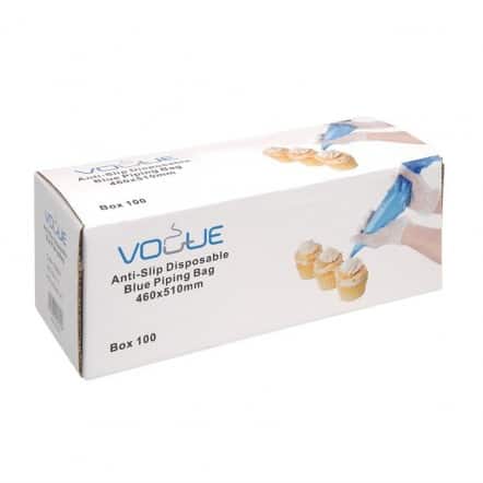 Poches à douille jetables antidérapantes bleues Vogue (x100)