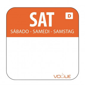 Etiquettes solubles pour aliments Vogue samedi