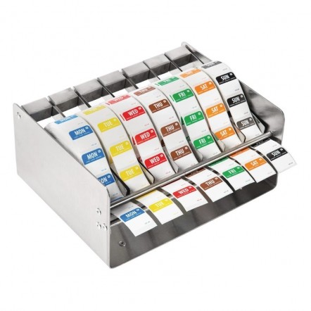 Distributeur d'étiquettes inox Vogue