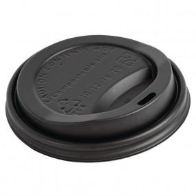 Couvercles gobelets boissons chaudes CPLA compostables Fiesta Green 34 cl