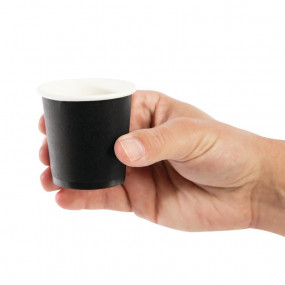 Gobelets jetables à café espresso Fiesta noirs 120ml x50