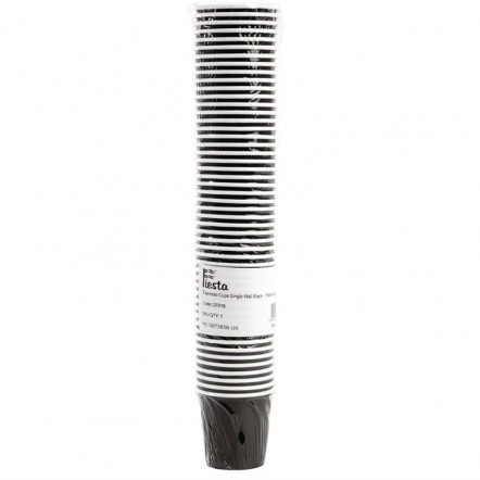 Gobelets jetables à café espresso Fiesta noirs 120ml x50