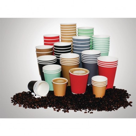 Gobelets jetables à café espresso Fiesta noirs 120ml x50