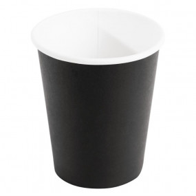 Gobelets jetables boissons chaudes Fiesta noirs 225ml x1000