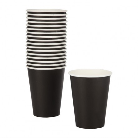 Gobelets jetables boissons chaudes Fiesta noirs 340ml x50