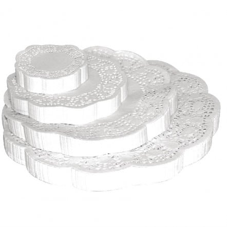 Napperons ronds en papier Fiesta 100mm