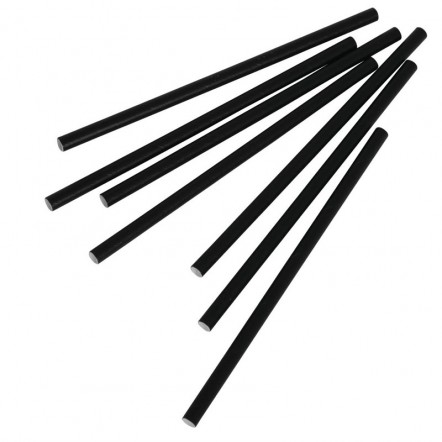 Pailles agitateurs en papier compostables Fiesta Green noires