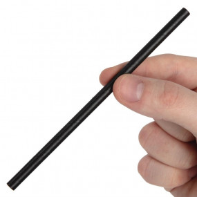 Pailles agitateurs en papier compostables Fiesta Green noires