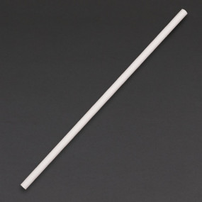 Pailles en papier compostables Fiesta Green blanches