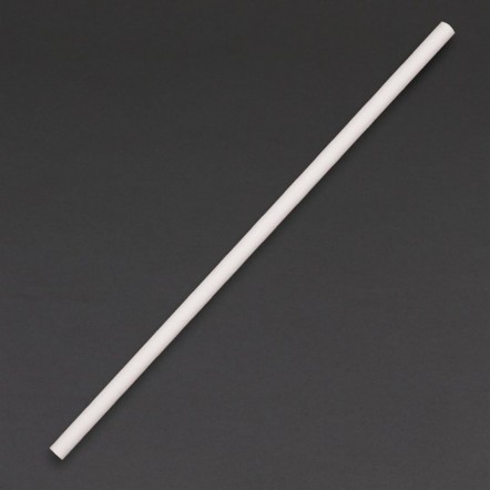 Pailles en papier compostables Fiesta Green blanches