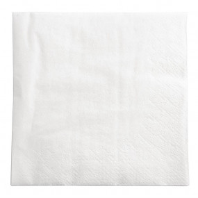 Serviettes cocktail blanches Fasana 250mm