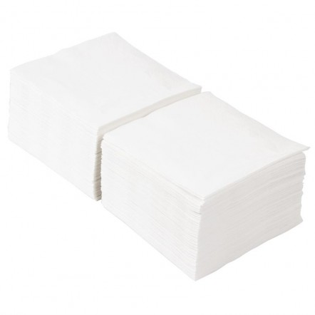 Serviettes cocktail blanches Fasana 250mm