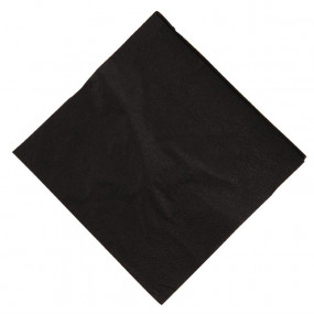 Serviettes cocktail noires 250mm