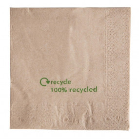 Serviettes double épaisseur en papier recyclé