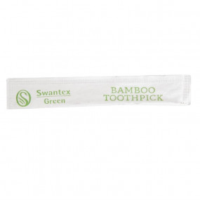 Cure-dents en bambou biodégradables emballés individuellement Swantex