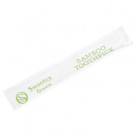 Cure-dents en bambou biodégradables emballés individuellement Swantex