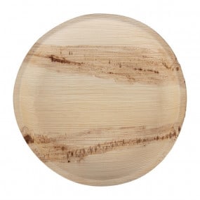 Assiettes plates rondes en feuilles de palmier Fiesta Green 250mm