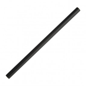Pailles à smoothie en papier Fiesta Green noires 21 cm