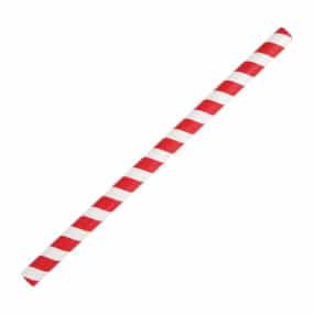 Pailles à smoothie en papier Fiesta Green rouges 21 cm