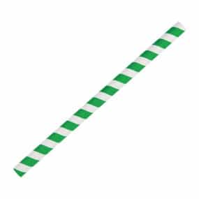 Pailles à smoothie en papier Fiesta Green vertes 21 cm