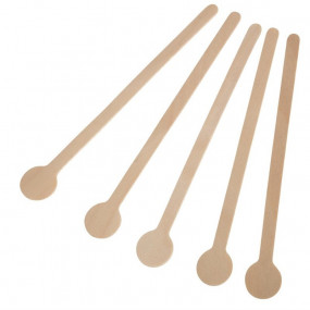 Agitateurs à cocktail biodégradables en bois Fiesta Green 150mm