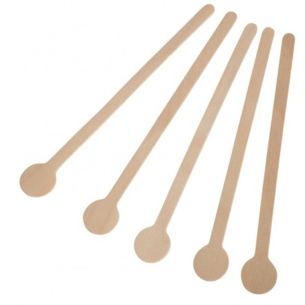 Agitateurs à cocktail biodégradables en bois Fiesta Green 150mm