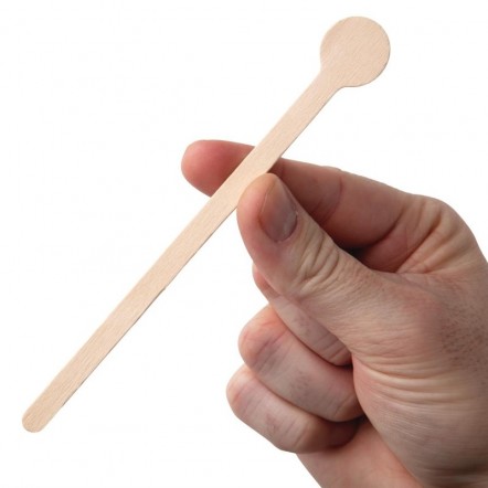 Agitateurs à cocktail biodégradables en bois Fiesta Green 150mm