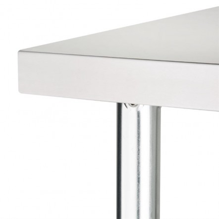 Table de préparation sans rebord en acier inoxydable Vogue 600 x 600mm