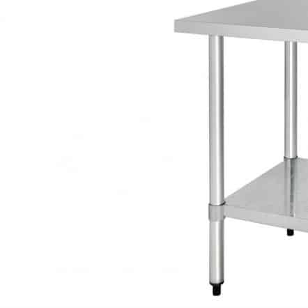 Table de préparation sans rebord en acier inoxydable Vogue 600 x 600mm
