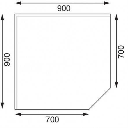 Table d'angle inox Vogue 700mm