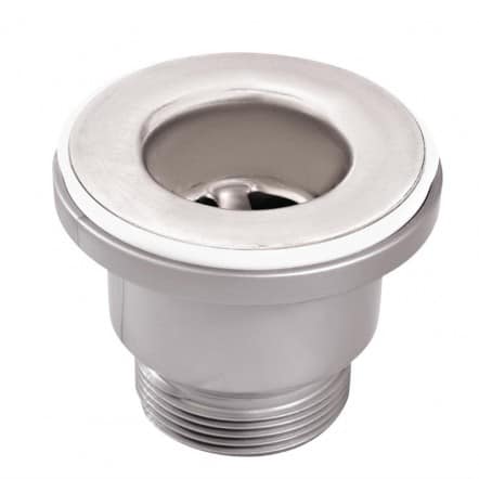 Crépine de vidange en laiton chromé avec joint et écrou de fixation 38mm