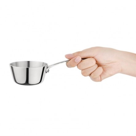 Mini saucière en acier inoxydable Vogue 85mm