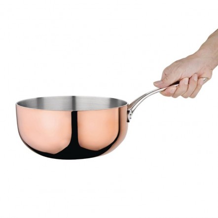 Sauteuse évasée en cuivre 3 couches Vogue 20 cm