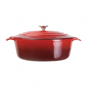 Grande cocotte ovale rouge...