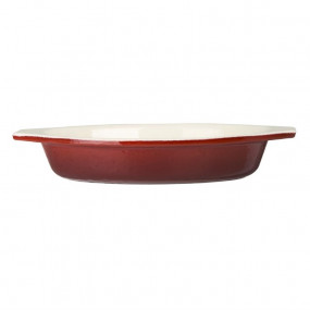 Plat à gratin ovale rouge...