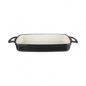 Plat en fonte rectangulaire Vogue noir 2,8L