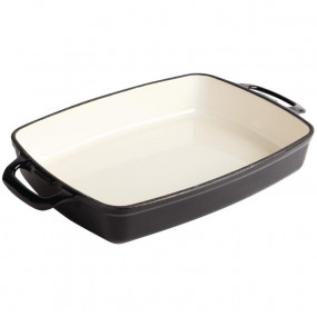 Plat en fonte rectangulaire Vogue noir 2,8L
