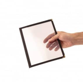 Protège-menus style américain Olympia A5 quatre vues noir