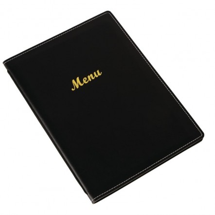 Protège-menus en simili cuir Olympia A4 noir