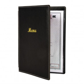 Protège-menus en simili cuir Olympia A4 noir