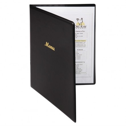 Protège-menus en PVC Olympia A4 noir