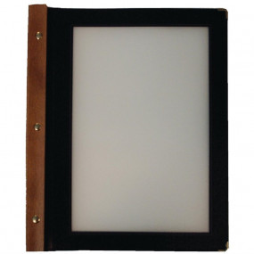 Protège-menus cadre en bois Securit A4 noir