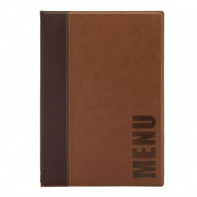 Protège-menus contemporain Securit A4 marron clair