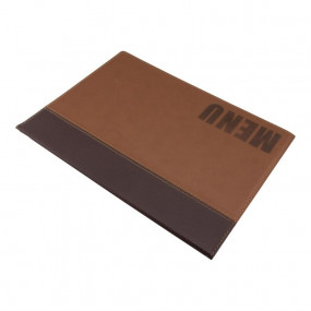 Protège-menus contemporain Securit A4 marron clair