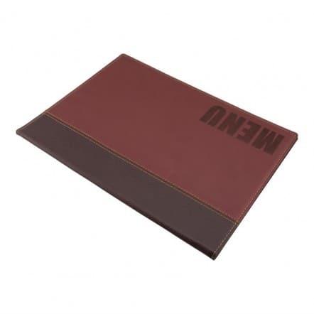 Protège-menus contemporain Securit A4 rouge foncé