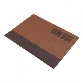 Protège-menus contemporain Securit A5 marron clair
