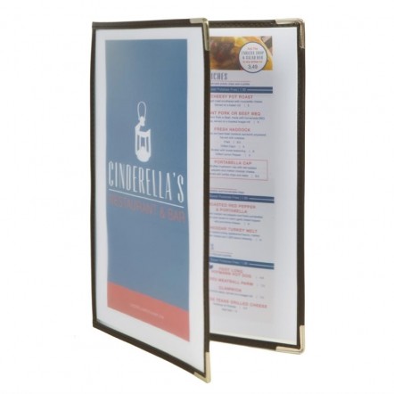 Protège-menus Securit Crystal A4 double