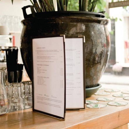 Protège-menus Securit Crystal A4 double