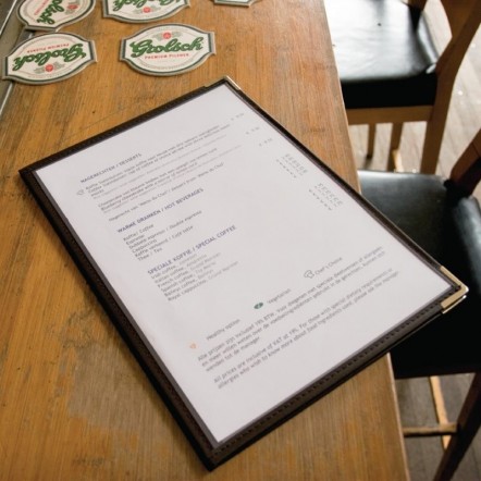 Protège-menus Securit Crystal A4 double